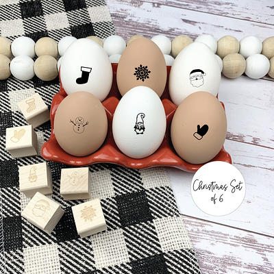 Fresh Duck Eggs Egg Chicken Rubber Stamp - Small 3/4 Inch 