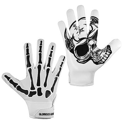 TAQCHA - Cross Eyes Football Gloves - Tacky Grip Skin Tight Adult Football Gloves - M