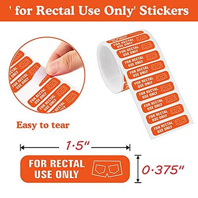 Gag / Prank Stickers 'For Rectal Use Only' - 1-1/2 x 3/8 Sticker