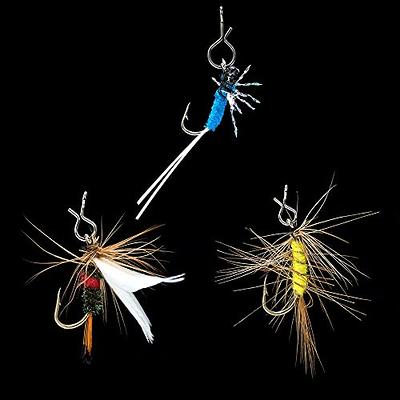 Dr.Fish 100 Pack Fly Fishing Snap 4 Sizes Stainless Steel Quick