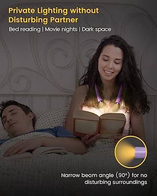 Glocusent LED Neck Reading Light, Book Light for Reading in Bed, 3 Colors, 6 for