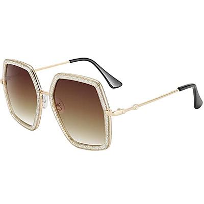 STORYCOAST Oversized Square Sunglasses Womens Retro Shades Luxury