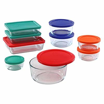 3-cup Rectangular Glass Food Storage Container with Red Lid