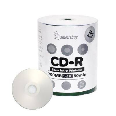  Verbatim CD-R Blank Discs 700MB 80 Minutes 52x Recordable Disc  for Data and Music with Blank White Surface - 100 Pack Spindle : Electronics