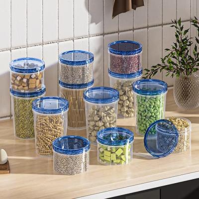 36 Pack Reusable Small Plastic Freezer Storage Container Twist Top Deli  Jars with Screw Lid for Food Round Wide Mouth Lunch Snacks Cup, Freezer