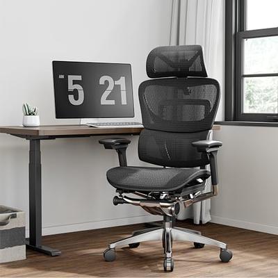 SIHOO Ergonomic Office Chair, Mesh Computer Desk Chair with Adjustable  Lumbar Support, High Back chair for big and tall, Black 