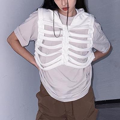 Mieeyali Women Y2K Skeleton Hoodies Vest Sleeveless Ghost Skull Pullover  Sweatshirt Shirts Halloween Clothes Streetwear (Skeleton Hoodies Vest  White, S) - Yahoo Shopping