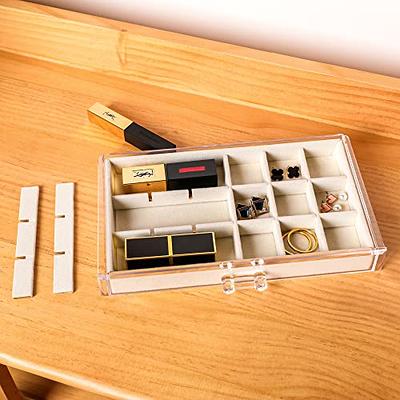 YUFONG Jewelry Boxes Earring Storage Box Organizer 5 Drawers Jewelry  Organizer Acrylic Jewelry Storage Box Holder Compartment Transparent  Display