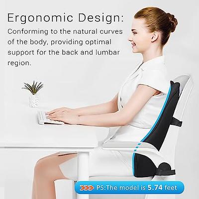 Lumbar Support Pillow for Office Chair - Lumbar Pillow for Car -Memory Foam  Long Office Chair Back Support for Upper,Middle and Lower Back Pain  Relief/Posture Improved with Double Strap-Black - Yahoo Shopping