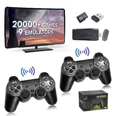 HDMI 4K TV Nostalgia Game Stick 64G 10000+ Game Video Game Consoles + 2×  Wireless Gamepad 