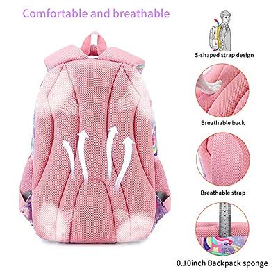 Backpacks for School Girls Bookbags Set Handbag Purse Pink Backpack