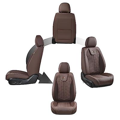 Coverado Full Set Brown Car Seat Covers Set, 5 Seats Waterproof Premium  Leather Front and Back Seat Covers, Universal Auto Seat Protectors Car  Accessories, Fit Most Sedan SUVs Pick-up Trucks 