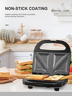 Sandwich Maker with Nonstick Surface, White - Model