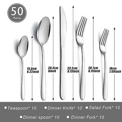 60-Piece Silverware Set with Organizer,AIVIKI Stainless Steel Flatware Set  for 12,Cutlery Utensil Sets for Home Restaurant,Tableware Set Include forks