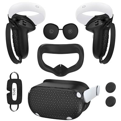 Silicone Protective Accessories for Meta Quest 3 -Blue-VR Included: Shell,  Face & Controller Grip Covers, Lens Cover - Compatible with Oculus Quest 3