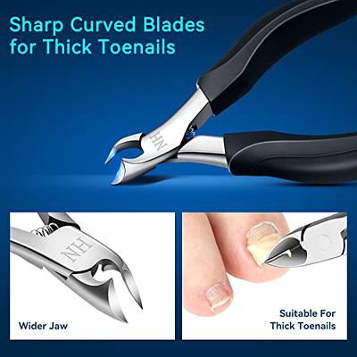 Heavy Duty Toenail Clippers for Ingrown and Thick Nails - Super Sharp  Blades with Soft Ergonomic Grip Handles for Faster Nail Clipping - Also  Great