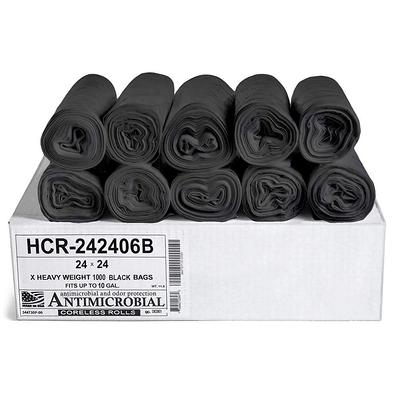 Aluf Plastics 20-30 Gallon Trash Bags - 1.25 Mil (eq) Black Trash Can Liners - 30 x 36 - Pack of 100 - for Contractor