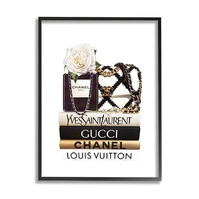 Stupell Elegant Glam Fashion Floral Bag on Bookstack Framed Wall Art -  Yahoo Shopping