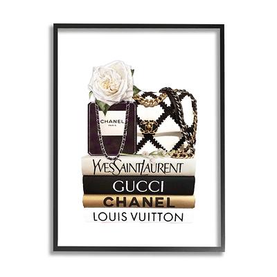  white Louis Vuitton bag shoes art print Glam Wall Art