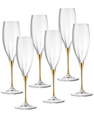 Reims Engraved Stemless Champagne Flutes, Set of 4 - Bed Bath