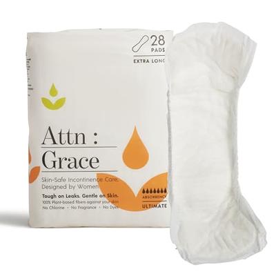 Attn: Grace Ultimate Incontinence Pads for Women (28-Pack) - High  Absorbency Sensitive Skin Protection for Heavy Bladder Leakage or  Postpartum/Discreet, Breathable, & Plant-Based - Yahoo Shopping