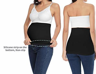 MUSIDORA Maternity Belly Band Pants Extender for Pregnant Women Pregnancy  Bands for Jeans Pregnancy Band (White+Black+Grey M) - Yahoo Shopping