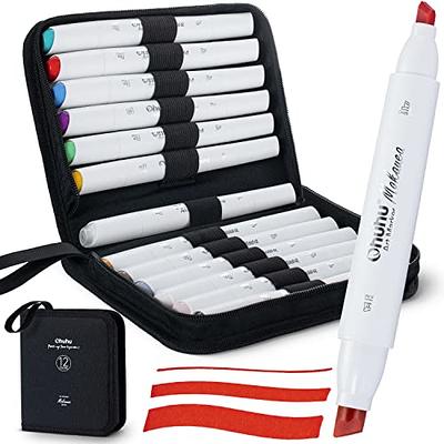 Gendeda Alcohol Markers Brush Tip 80 Colors Dual Tip Art Markers Set for Kids Adults Alcohol Based Markers with Case Permanent Bullet Nib & Chisel