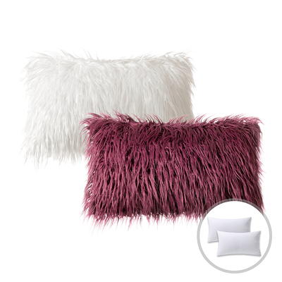 12 x 20 Off White Faux 2-Pack Pillow