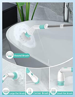 Electric Spin Scrubber Cordless Cleaning Brush Rotating Scrubber -5 Brush  Heads