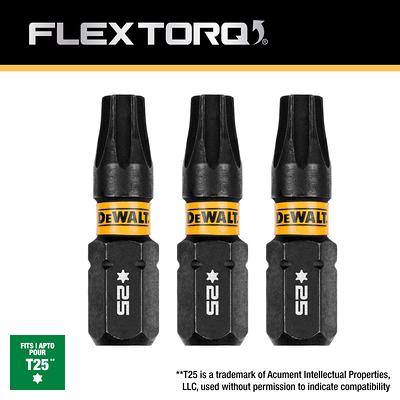 DEWALT Flextorq 1/4-in x 1-in Torx Impact Driver Bit (3-Piece