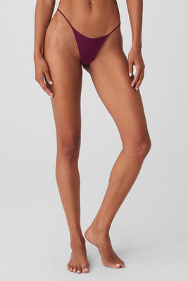 Alo Yoga®  Airmesh Venus Thong Underwear in Wild Berry Red, Size