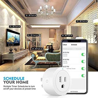 Amysen Smart Plug, Smart Home WiFi Outlet Works with Alexa, Echo, Google  Home, No Hub Required, ETL & FCC Certified, 2.4G WiFi Only, 4 Pack (Plug 4