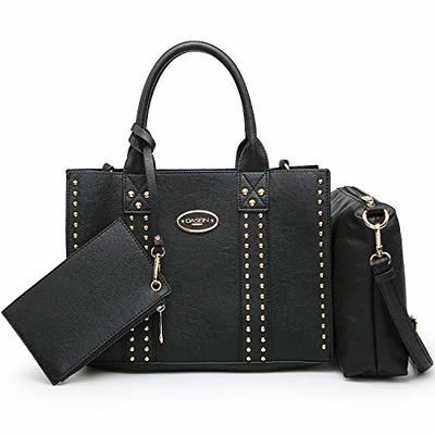 Dasein Women Soft Vegan Leather Barrel Bags Large Top Handle Totes Satchel  Handbags Shoulder Purse