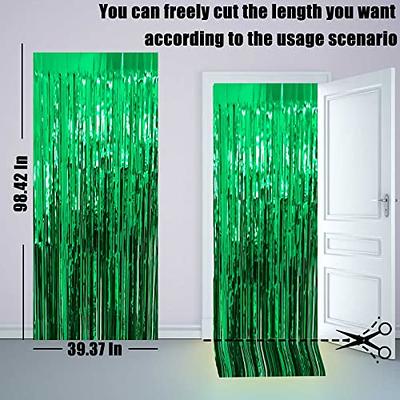  KatchOn, XtraLarge Green Streamer Backdrop - 8x3.2 Feet, Pack  of 2, Green Fringe Curtain for Jungle Party Decorations, Green Streamers  Party Decorations