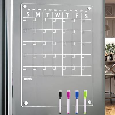 LVNRIDS Calendario Acrilico Magnetico Frigo, 16.5 x 12 Inch