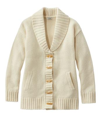 Women's Classic Ragg Wool Sweater, Cardigan Sweater Undyed Large L.L.Bean -  Yahoo Shopping