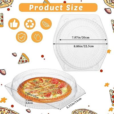 40 Pcs Disposable Pie Keeper Clear Plastic Dessert Containers with Hinged  Locking Lids Round Pie Carrier Clamshell Takeout Food Containers for Flan