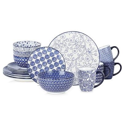 MALACASA Dinnerware Sets for 12, 56-Piece Porcelain Square Plates and Bowls  Sets, Kitchen Dish Set with Dinner Plate Set, Bowl, Serving Platter, Cup  and Saucer, Modern Dishware Set, Series Flora - Yahoo Shopping