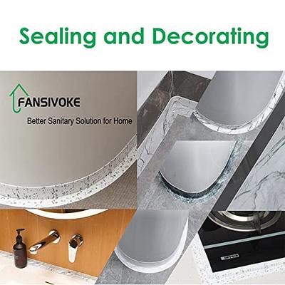 Perpurs Bathtub Wall Caulk Strip PE Self Adhesive Waterproof Sealing Tape  Strip Caulk Sealer Decorative Trim