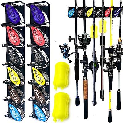 YYST Horizontal Fishing Rod Storage Rack Hold 4 Fishing Rods W