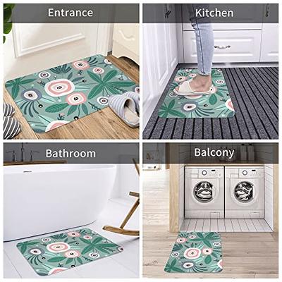 Non Slip Shaggy Rug Indoor Door Mat Water Absorbent Pedestal Mats Washable  Rugs