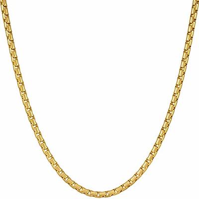 LIFETIME JEWELRY 2.2mm Rounded Box Chain Necklace for Women & Men