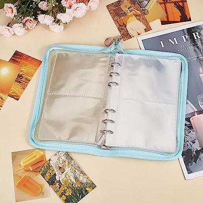 A6 6 Rings Binder Cover PVC Zipper Wallet Pouch Folders Clear