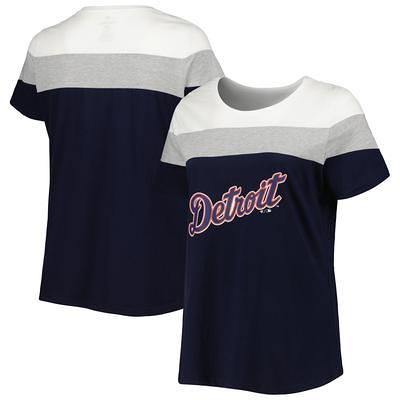 Fanatics Men's Branded Navy And Heathered Gray Detroit Tigers Big And Tall  Colorblock T-shirt In Navy/heathered Gray