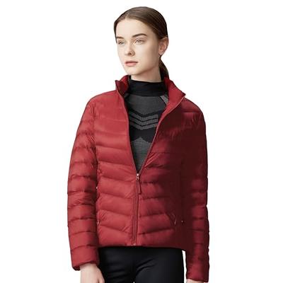 BOSIDENG Lightweight Women's Down Jacket Portable Water-Resistant Puffer  Jacket Winter Coat with Stand Collar for Outdoors Travel(Wine Red,L) -  Yahoo Shopping