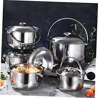 Winco Induction Ready Aluminum Stock Pots With Stainless Steel Bottom - 10  Quart : Target