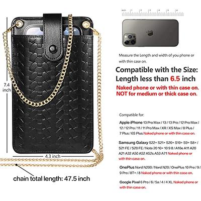 Buy SYGA Women Phone Bag Ladies Wallet PU Leather Cell Phone Purse Mini  Shoulder Bag with Strap Card Slots (Black, Forever Lovely) at Amazon.in