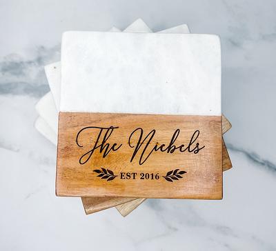  Personalized Wedding Coasters - Custom Wedding Gifts