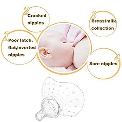 Loveishere Nippleshield Premium Contact Silicone Nipple Shields for Breastfeeding  Nursing Difficulties or Flat Inverted Nipples, with Carry Case 2 PC - Yahoo  Shopping