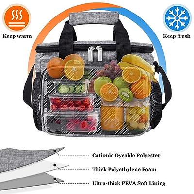 Insulated Lunch Bag Reusable Lunch Box Tote Bag for Women, Men